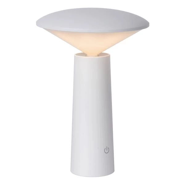 Lucide JIVE - Lámpara de mesa Recargable Dentro/Fuera - Batería/acumulador - Ø 13,7 cm - LED Regul. - CCT - 1x3W 2800K/6500K - IP44 - Blanco - detalle 3